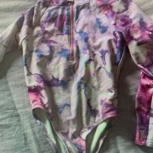 Kids Tie-Dye Long Sleeve Swimsuit